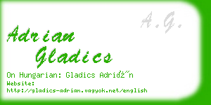 adrian gladics business card